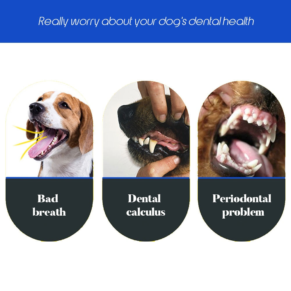 Dog Toothbrush Soft Pet Cat Toothbrush withThree Sided Dogs Rubber Tooth Brush Bad Breath Tartar Teeth Tool Pet Accessories